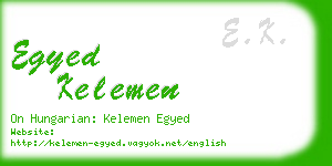 egyed kelemen business card